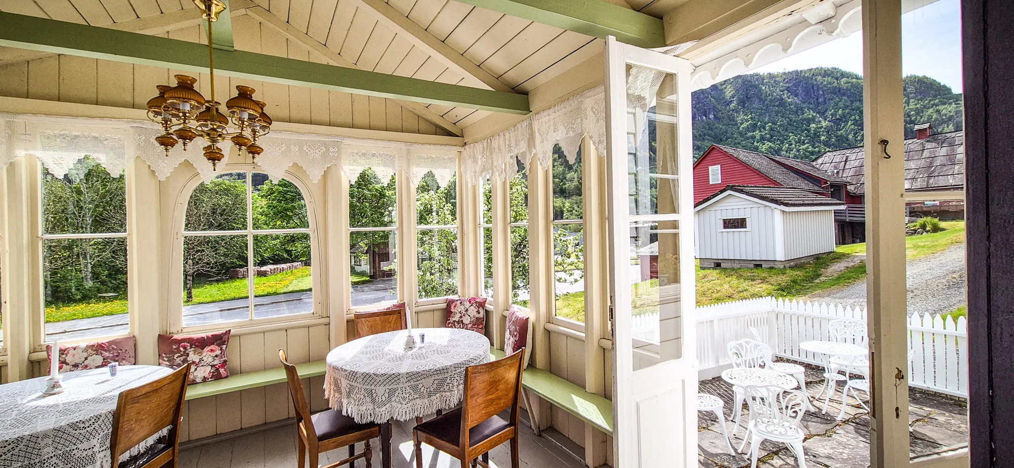 photo of the living room with the view outside